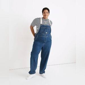 Madewell Workwear collection denim oversized overalls sz XL